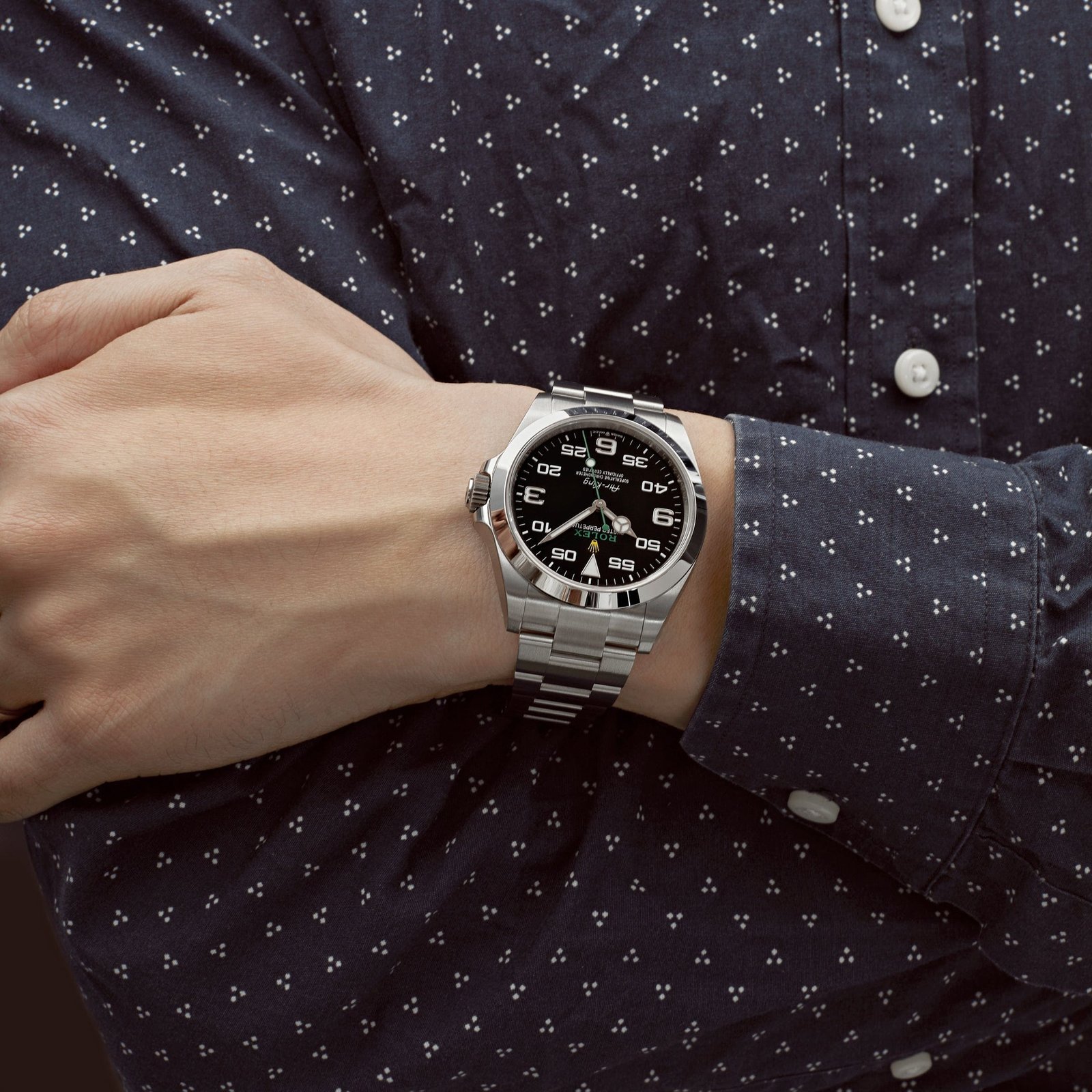 R01ex Air-King 126900 Stainless Steel Black Dial
