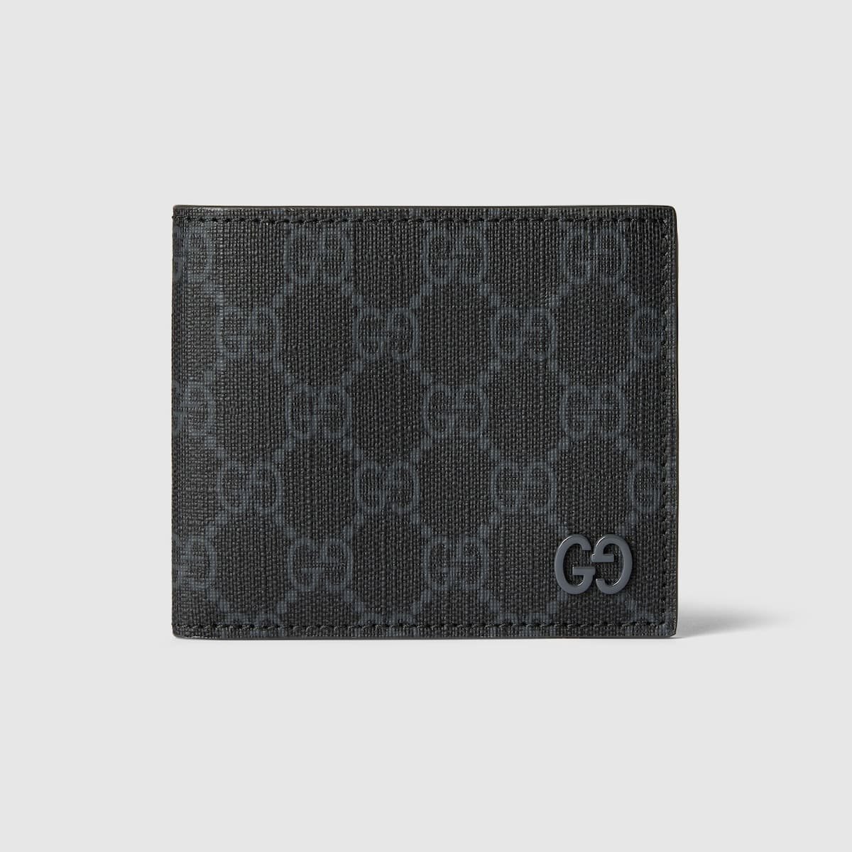 Gvc*1 Grey interior GG bi-fold wallet