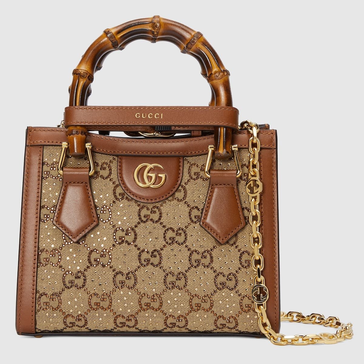 Gvc*1 Diana crystals small tote bag