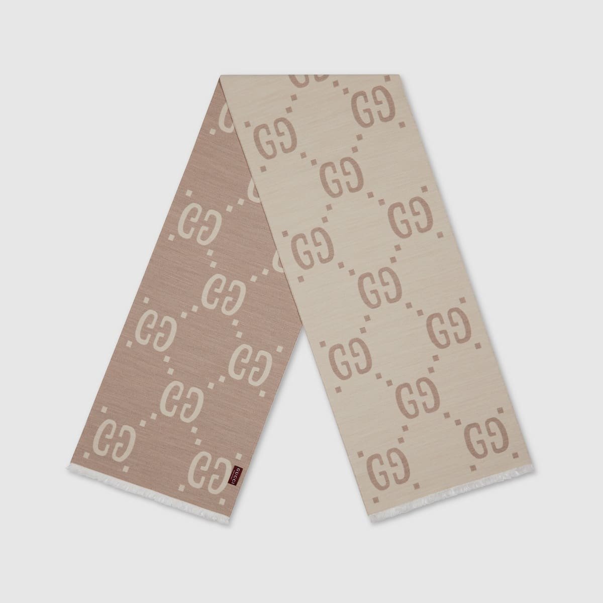Gvc*1 jacquard wool silk scarf