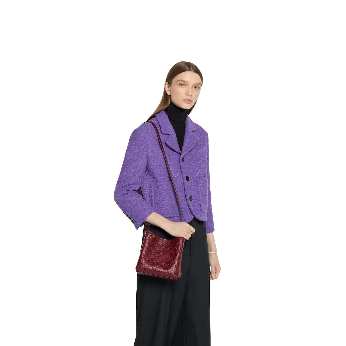 Gvc*1 Emblem small bucket bag