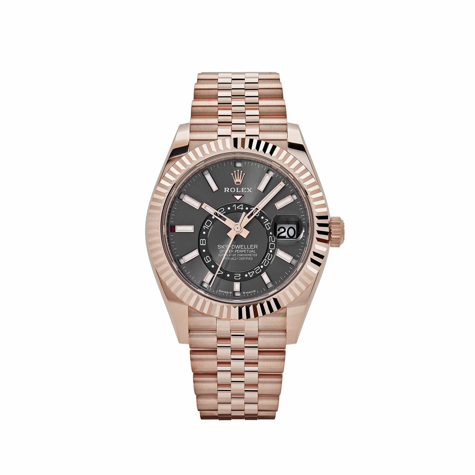 R01ex Sky-Dweller 336935 Everose Gold Slate Dial Jubilee