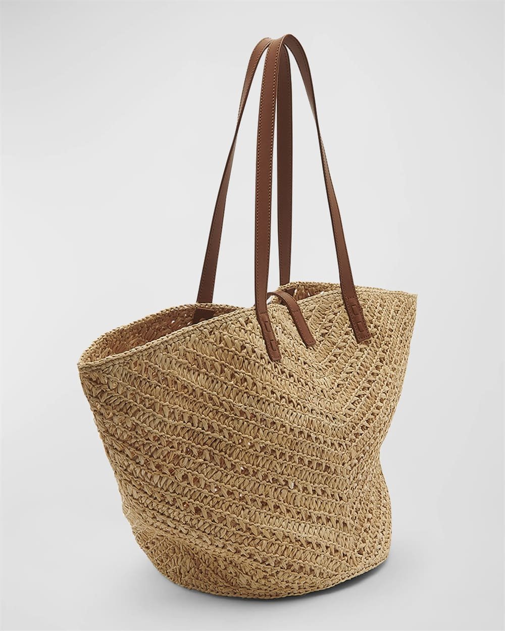 Sa1nt Lau*nt Panier Medium Y51 Tote Bag in Raffia
