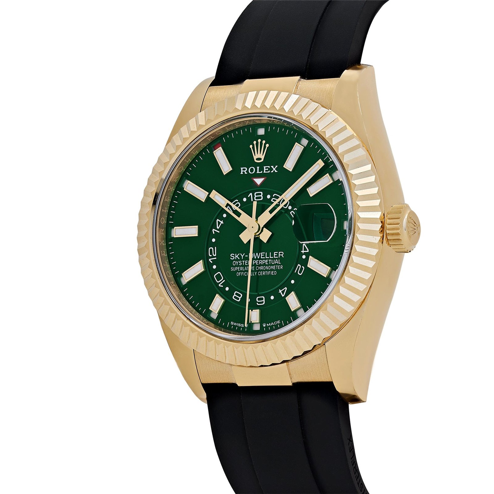 R01ex Sky-Dweller 336238 Yellow Gold Bright Green Dial (2025)