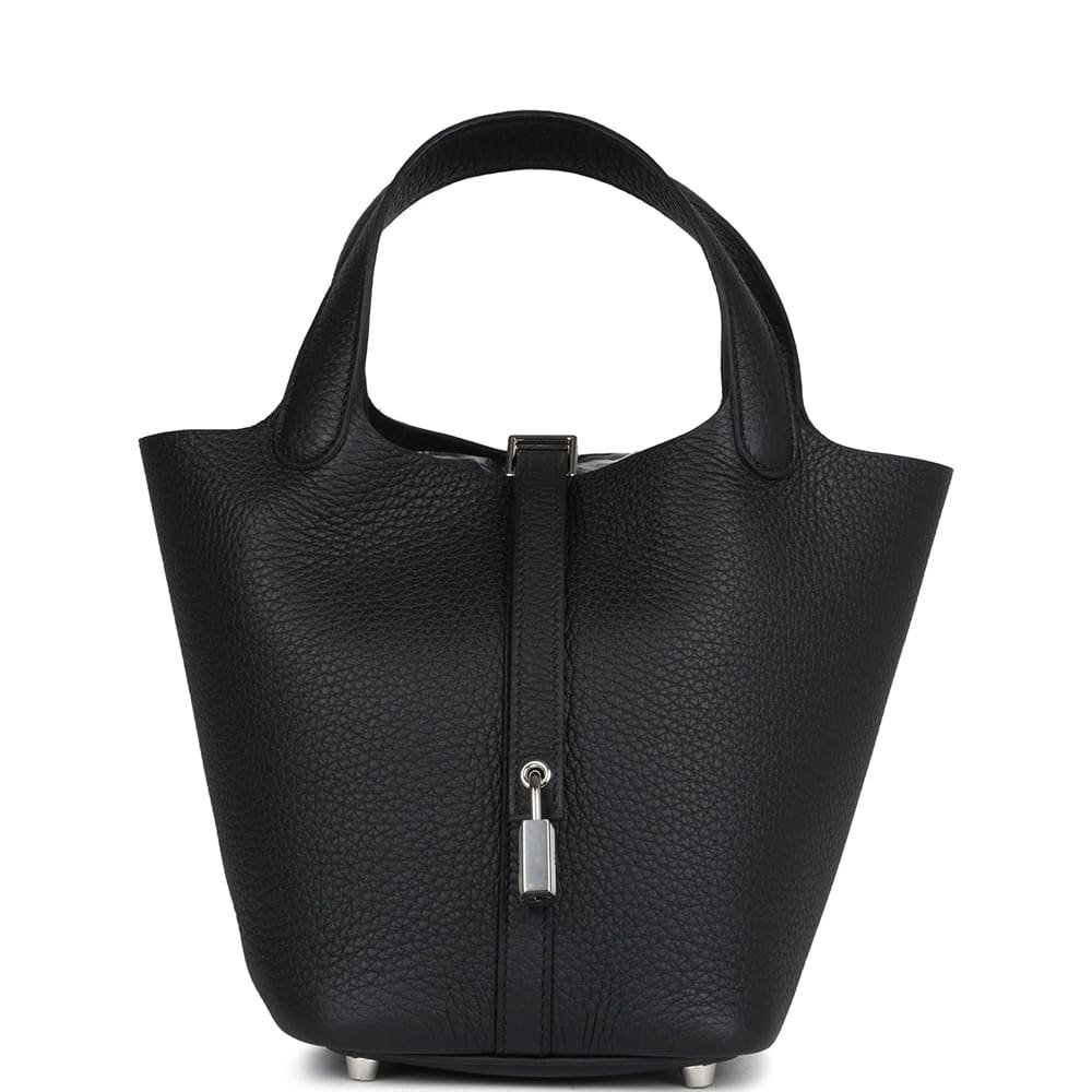 H**me5 Picotin Lock 18 Black Clemence Palladium Hardware