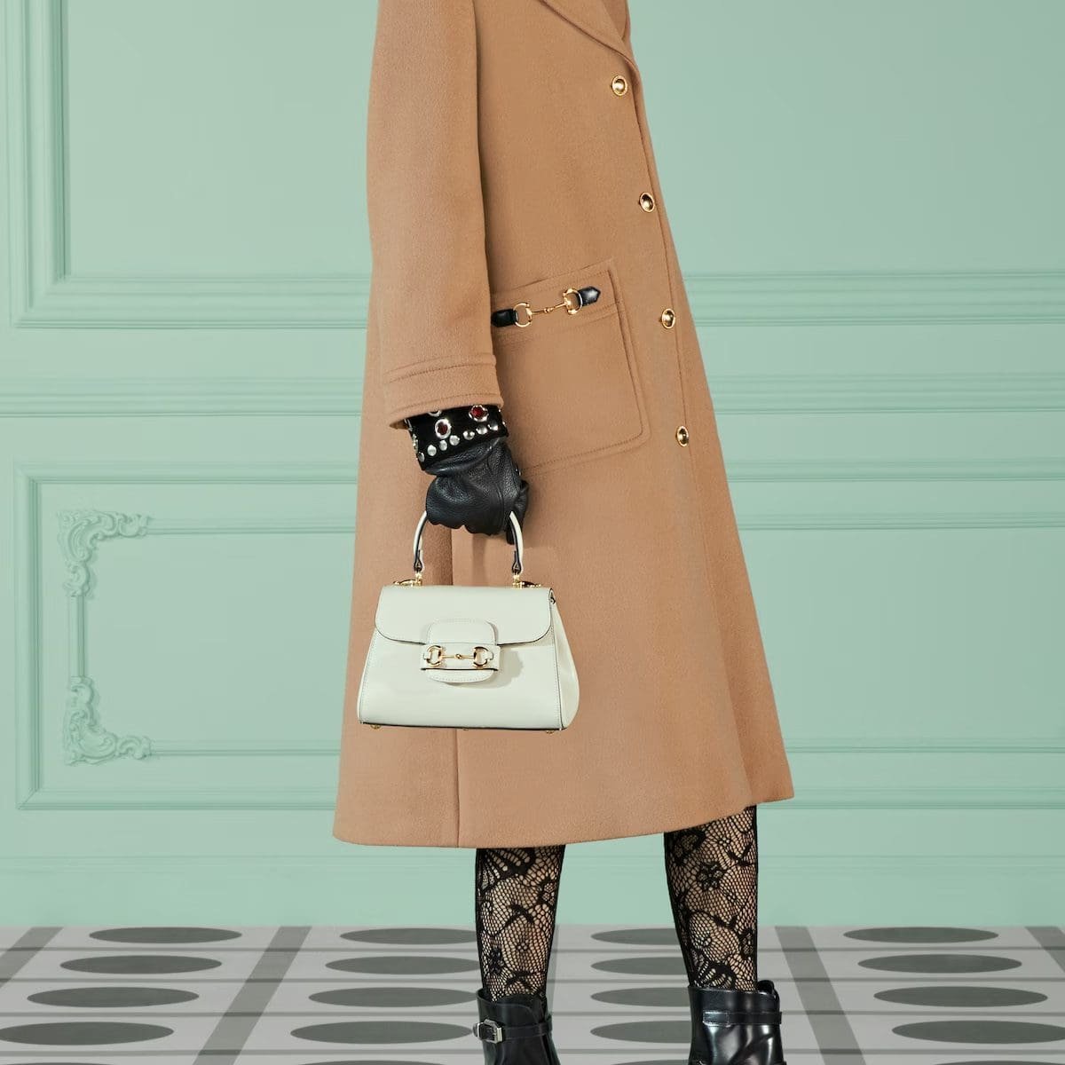 Gvc*1 HORSEBIT 1955 MINI BAG (White)