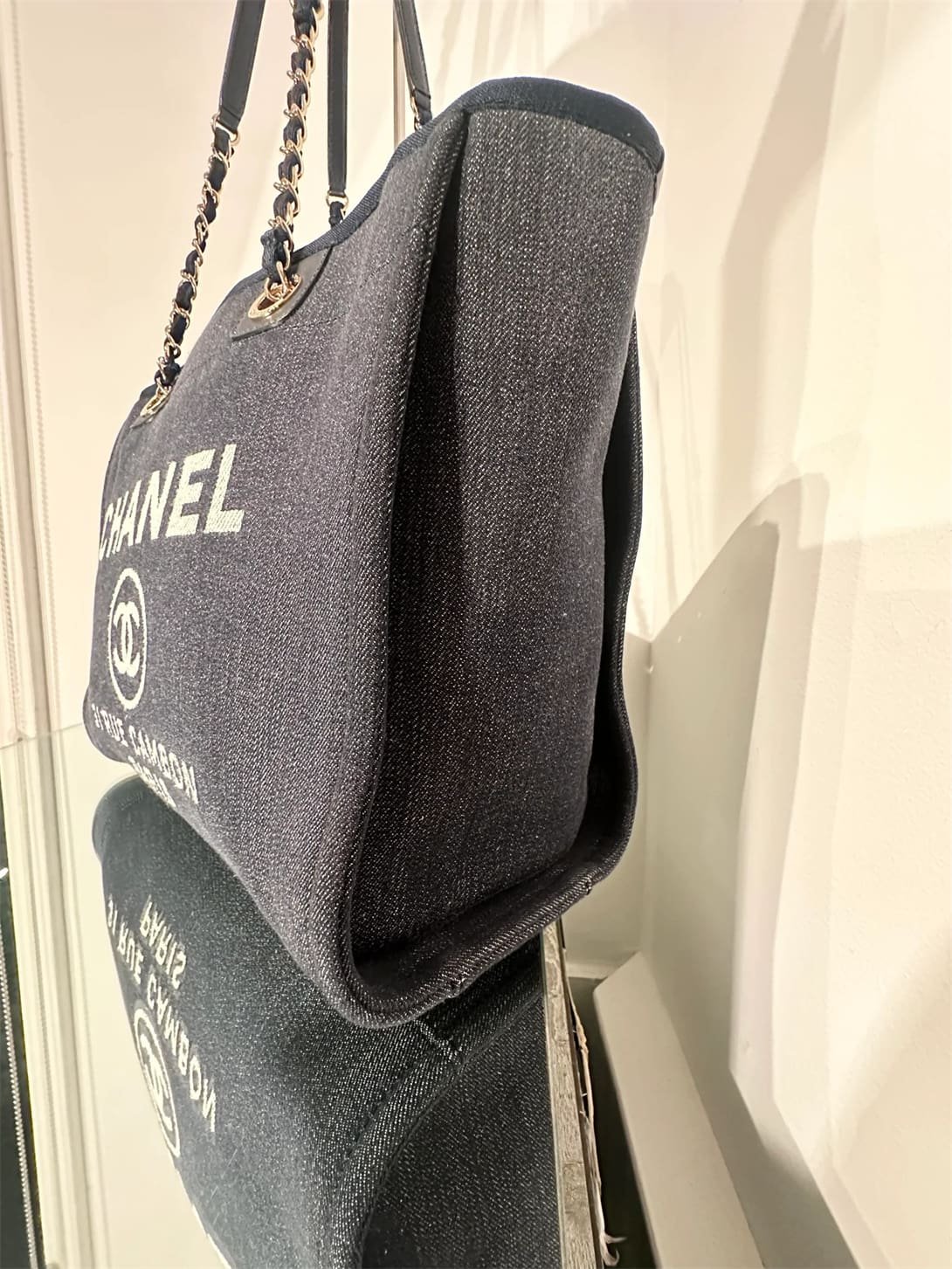 Ch**el Deauville Denim Small Tote