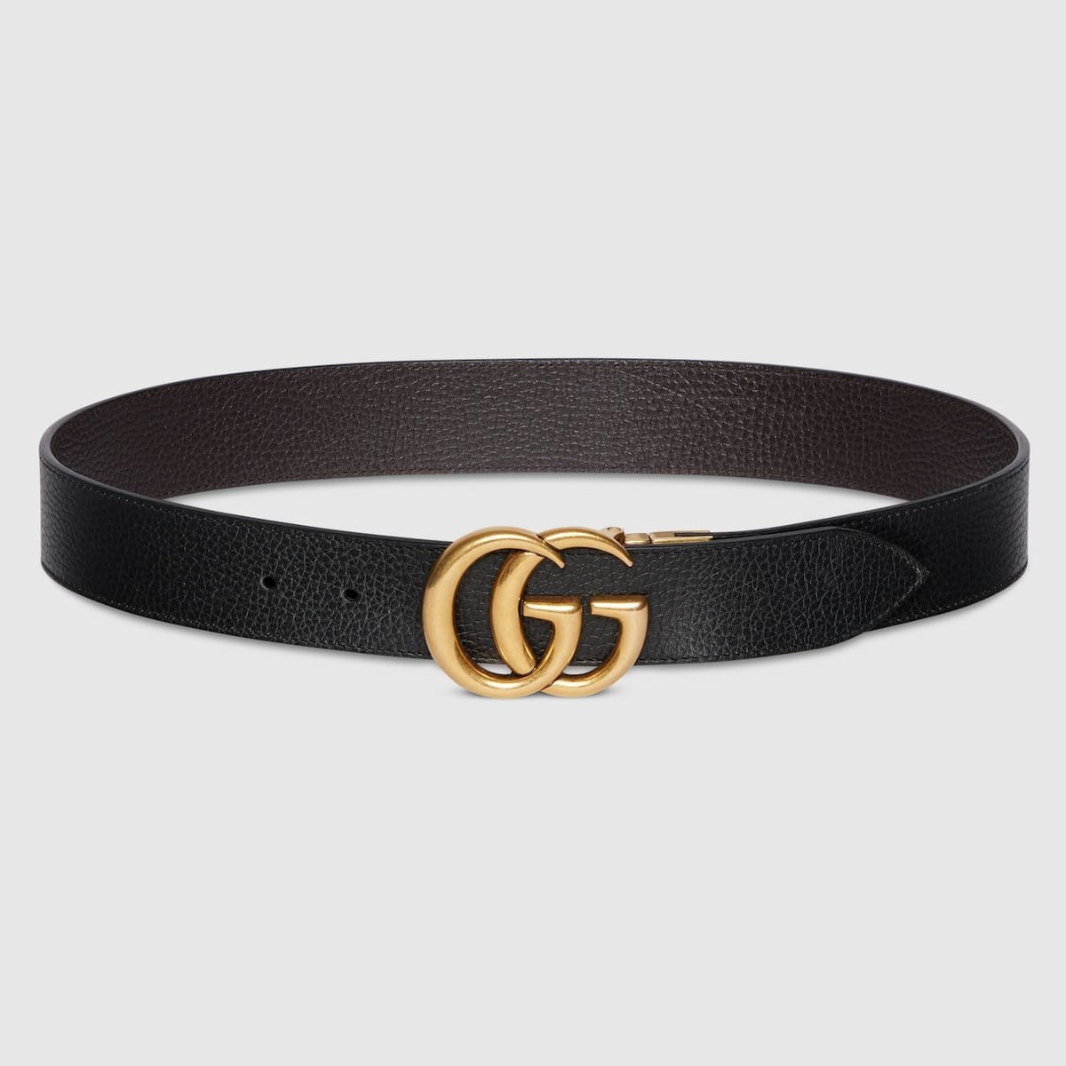 Gvc*1 Reversible leather belt with Double G buckle