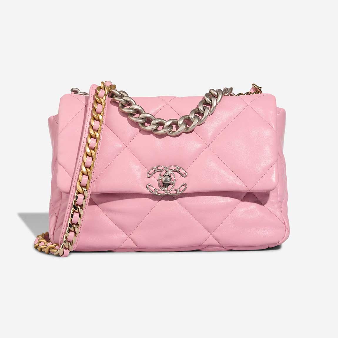 Ch**el 19 Large Flap Bag Lamb Pink