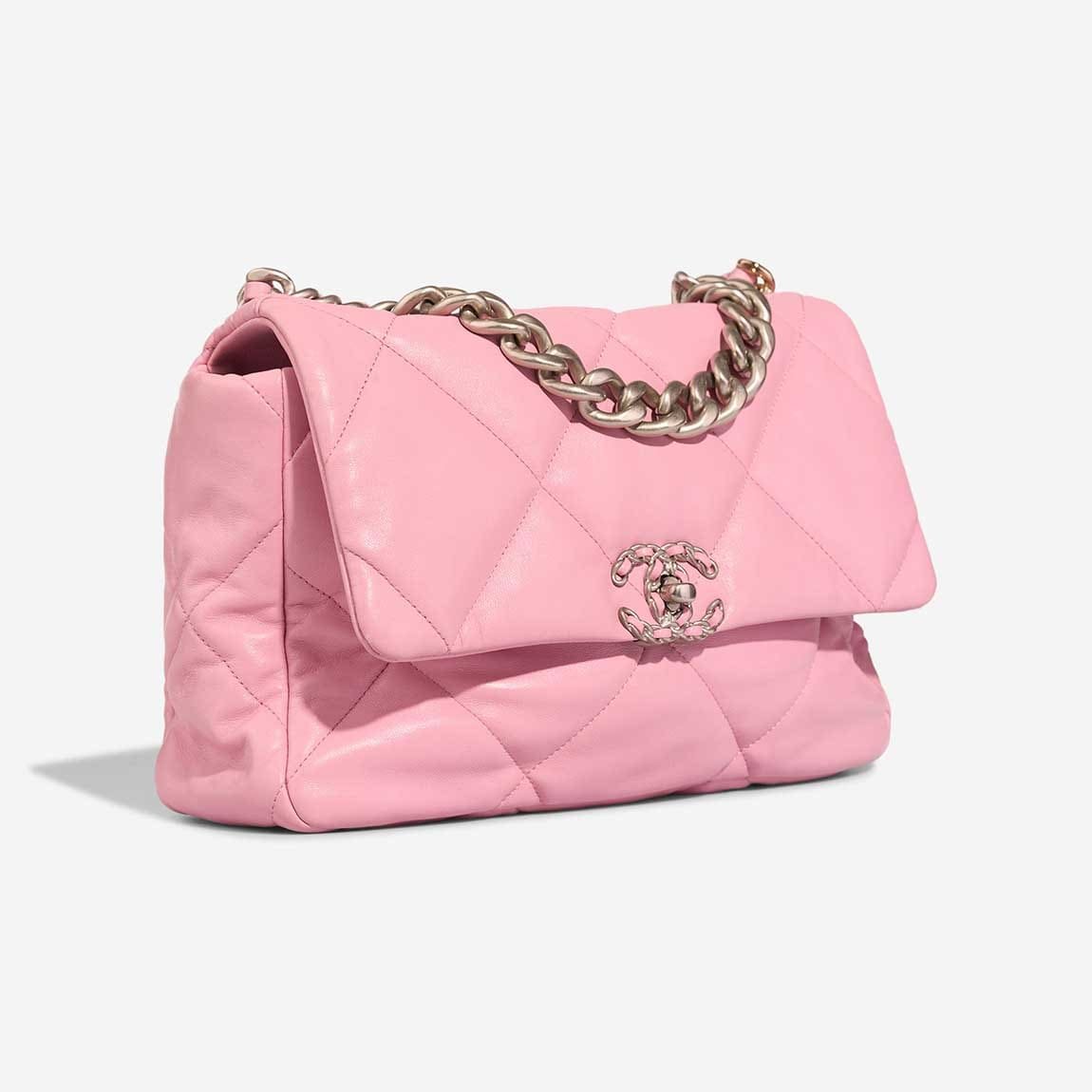 Ch**el 19 Large Flap Bag Lamb Pink