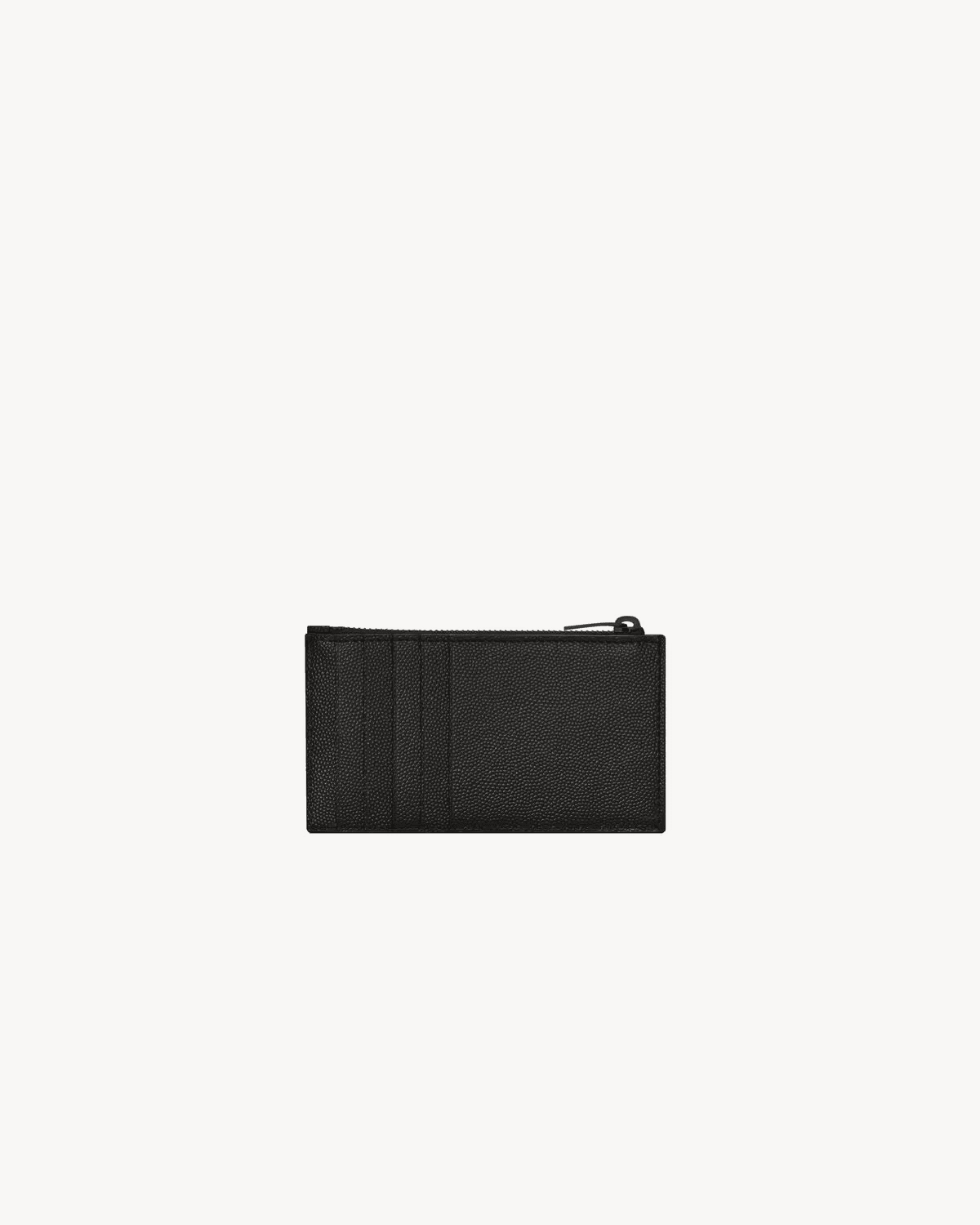 Sa1nt Lau*nt Cassandre quilted fragments card case in grain de poudre leather