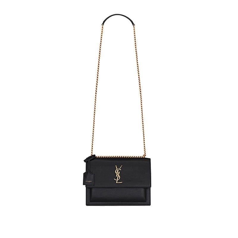 Sa1nt Lau*nt SUNSET MEDIUM BARK TEXTURED EMBOSSED HANDBAG