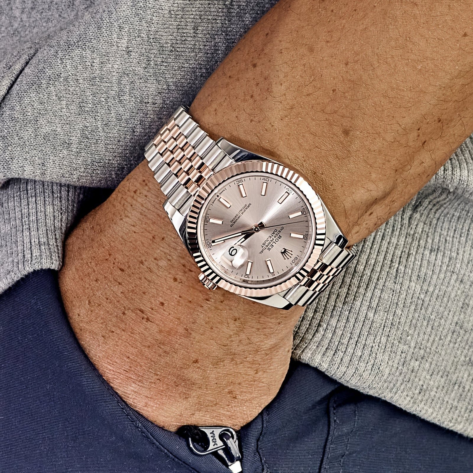 R01ex Datejust 41 126331 Rose Gold Stainless Steel Sundust Dial Jubilee (2024)