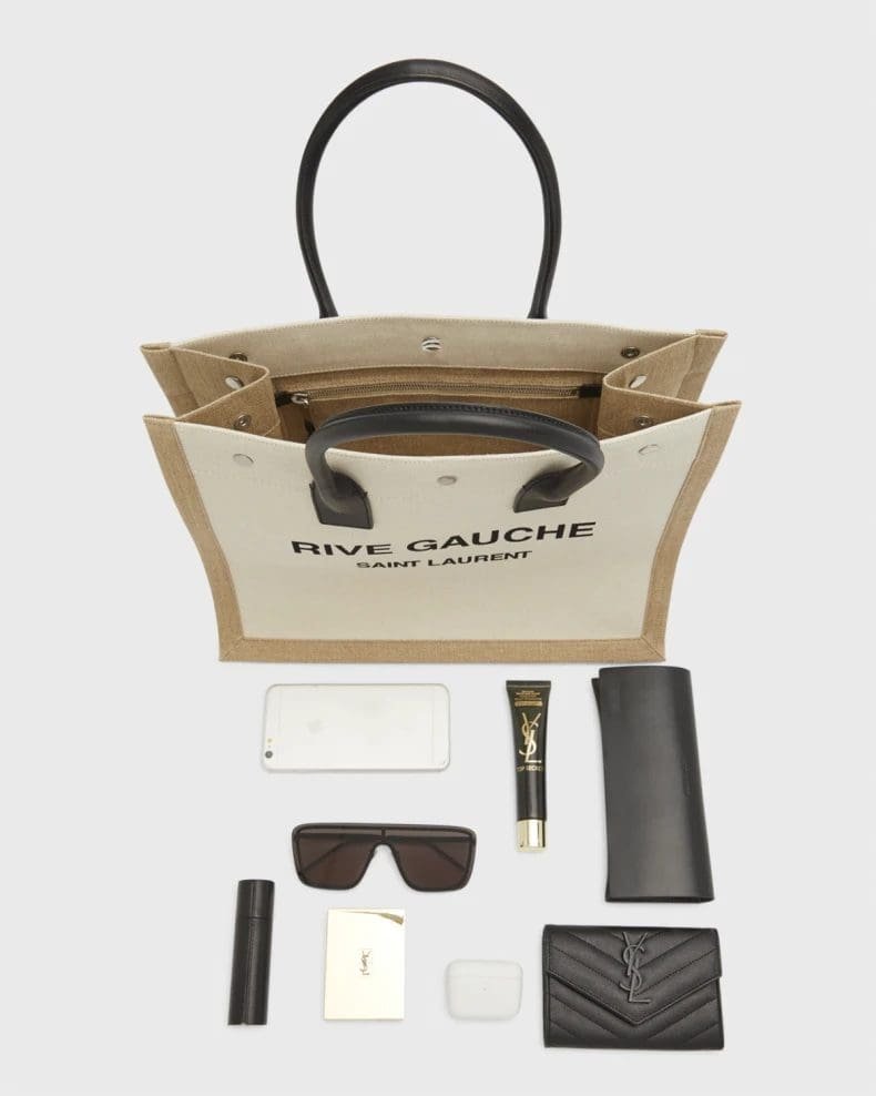 Sa1nt Lau*nt Rive Gauche Small Tote in Canvas