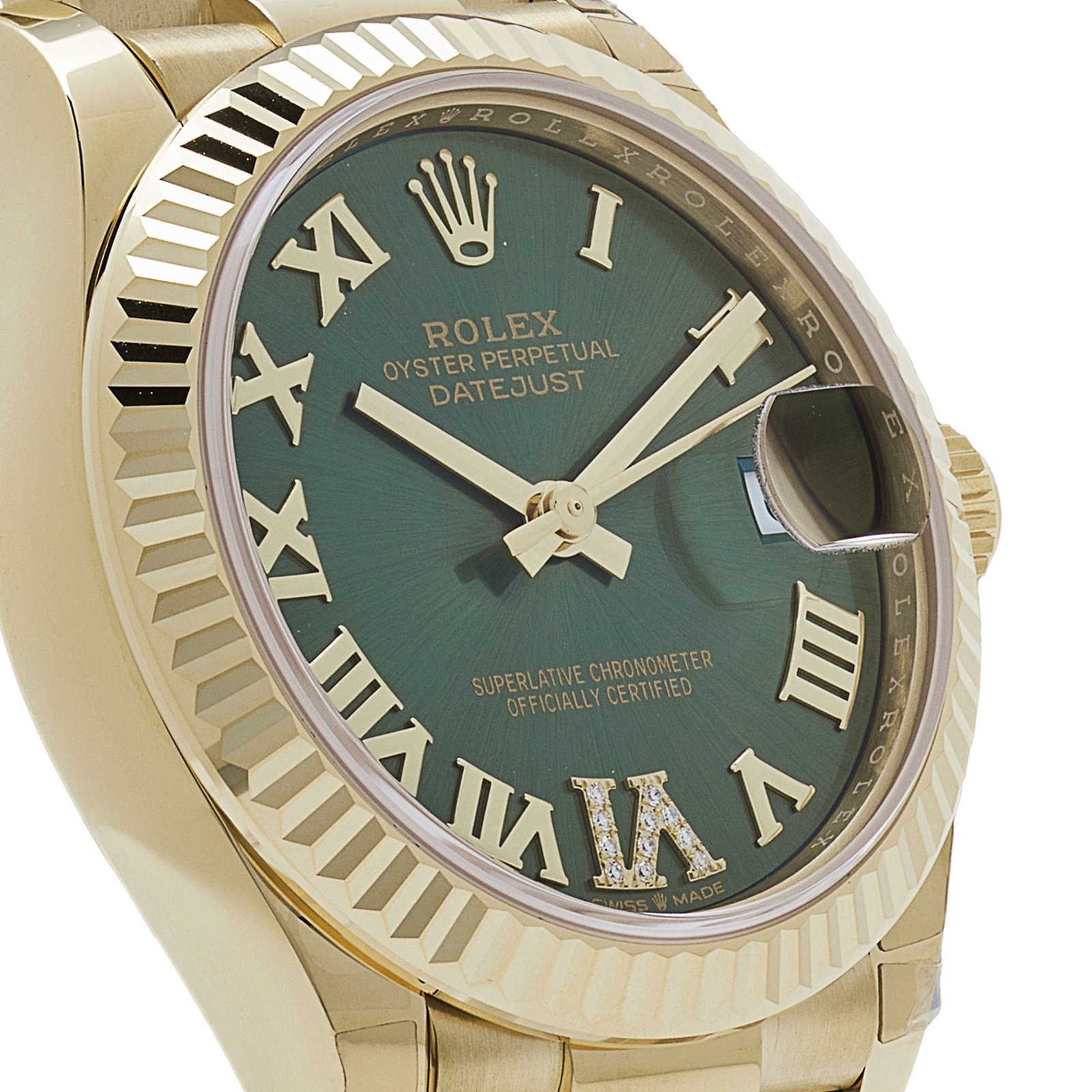 R01ex Datejust 31 278278 ‘Ladies’ Yellow Gold D1am0nd Green Dial President (2023)