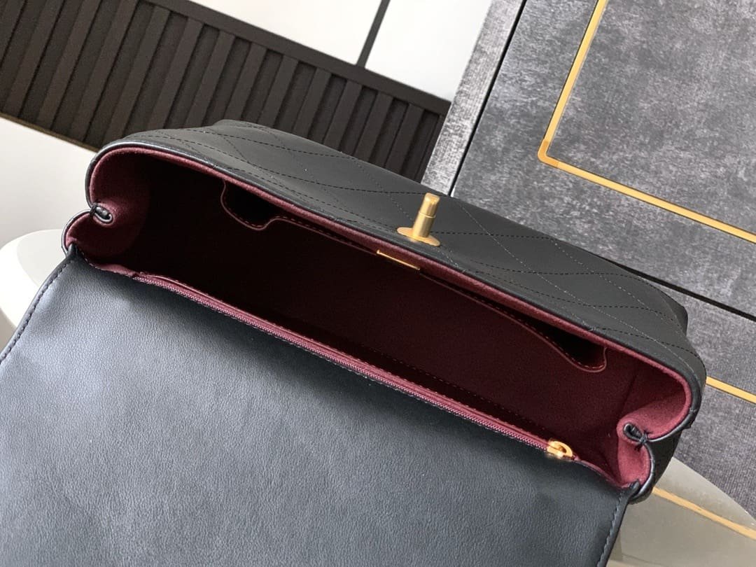 Ch**el LARGE FLAP BAG WITH TOP HANDLE