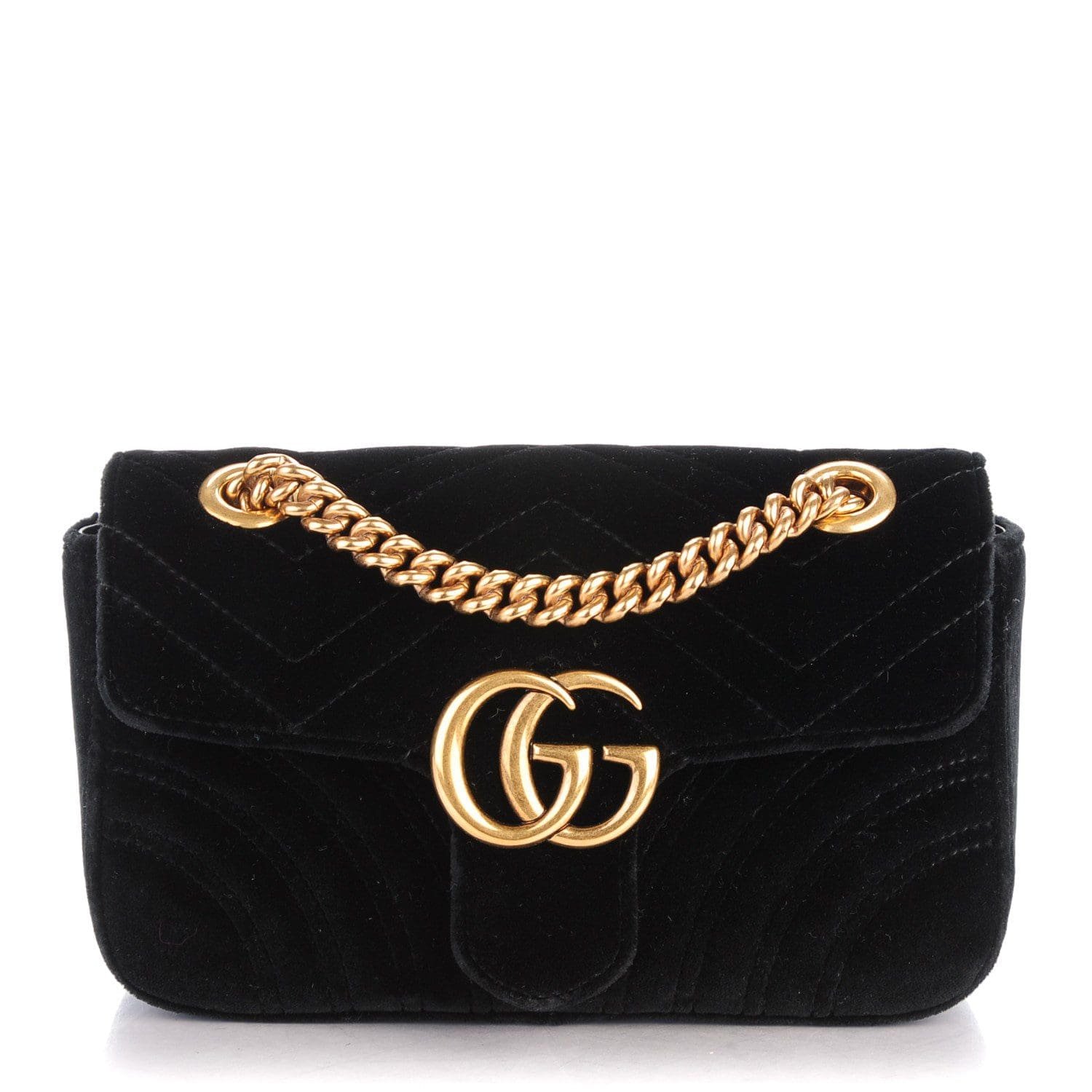Gvc*1 Matelasse Velvet GG Marmont Mini Shoulder Bag (SHF-22601)