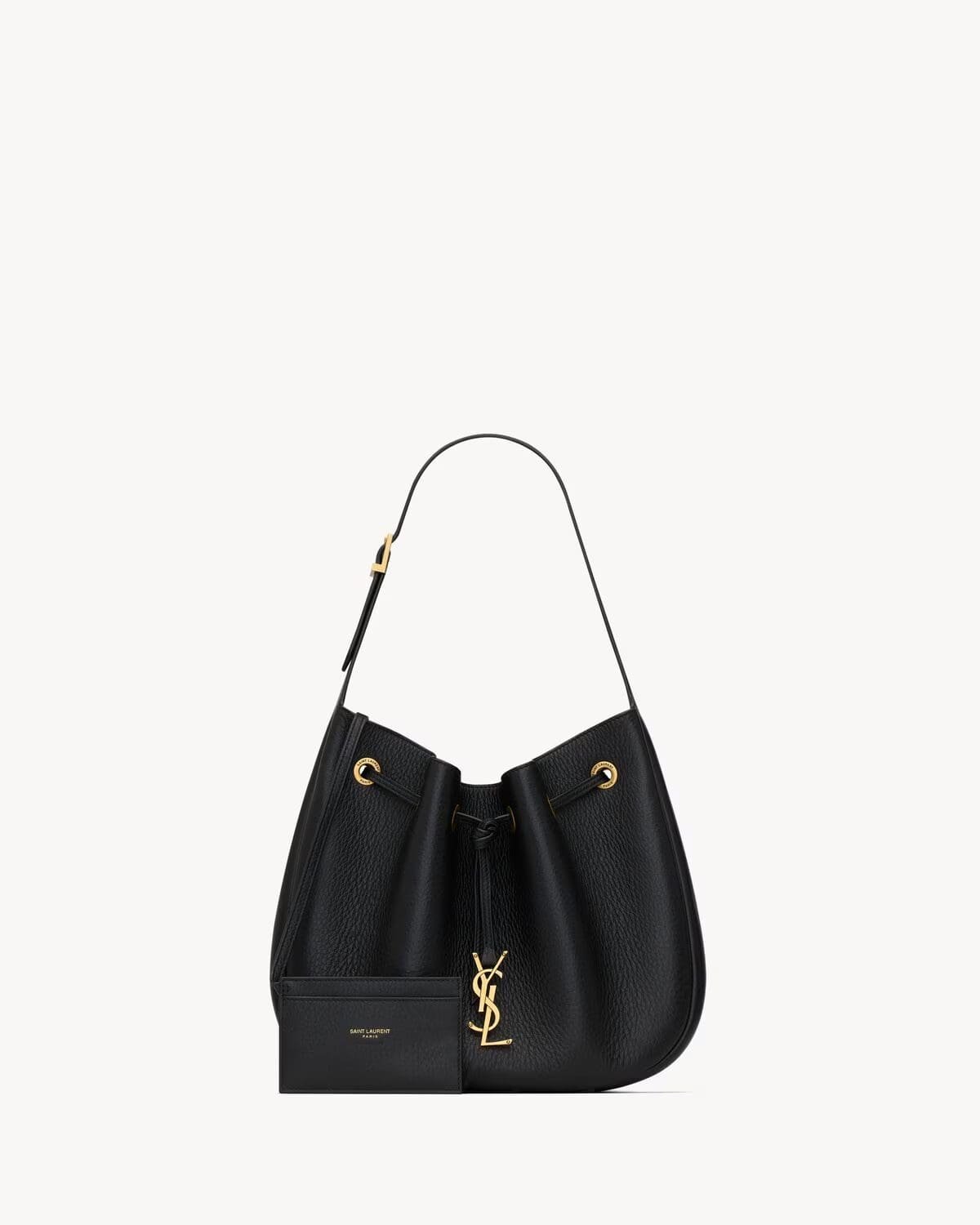 Sa1nt Lau*nt PARIS VII small hobo in grained leather