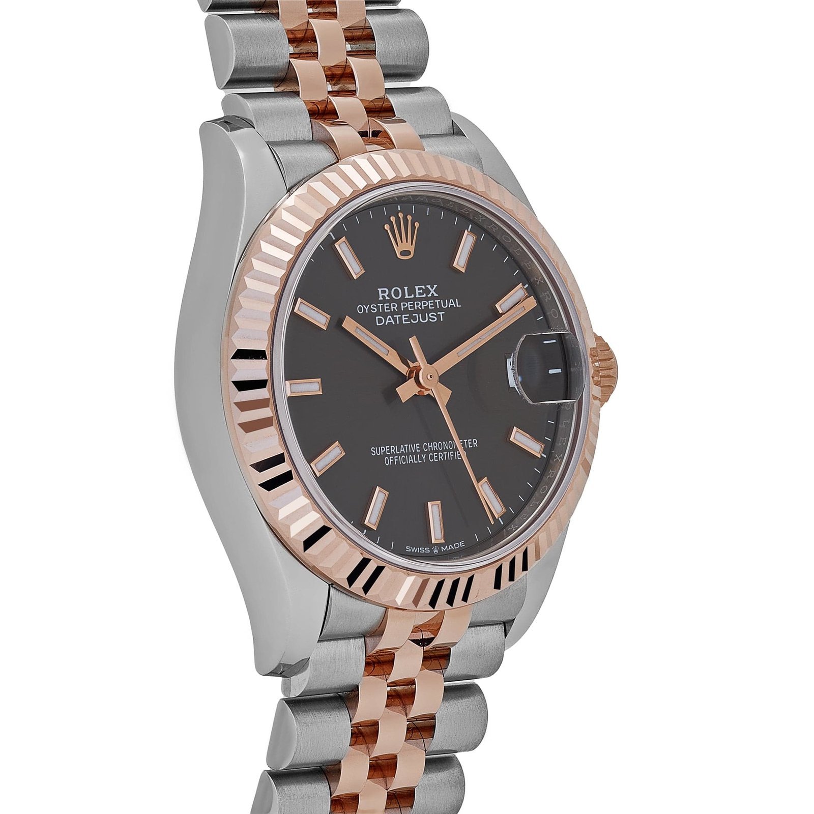 R01ex Datejust 31 278271 ‘Ladies’ Stainless Steel Rose Gold Slate Dial (2025)