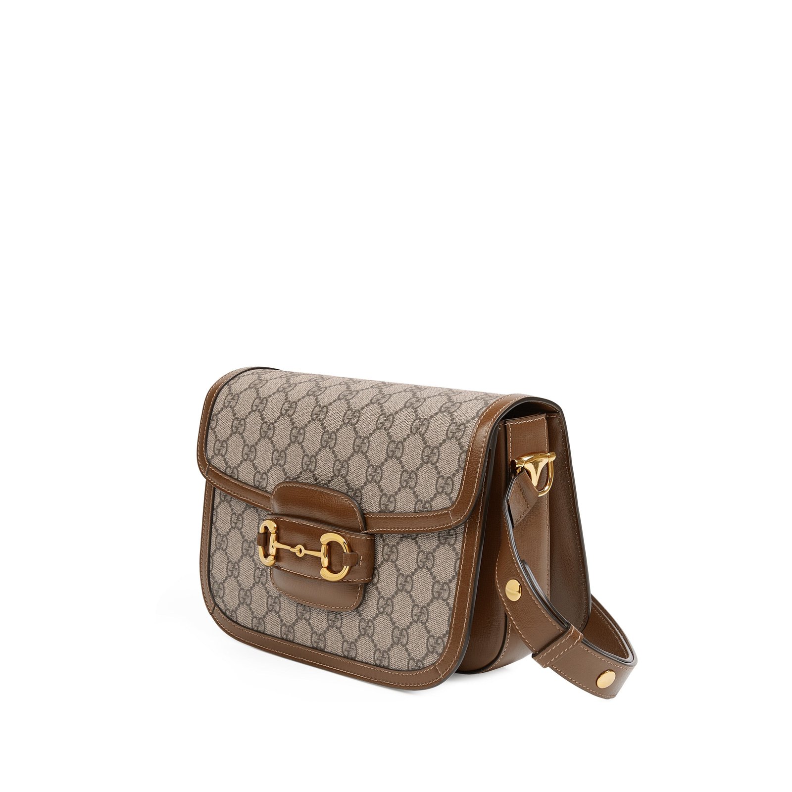 Gvc*1 – Women’s Horsebit 1955 Shoulder Bag – (Beige/Ebony)