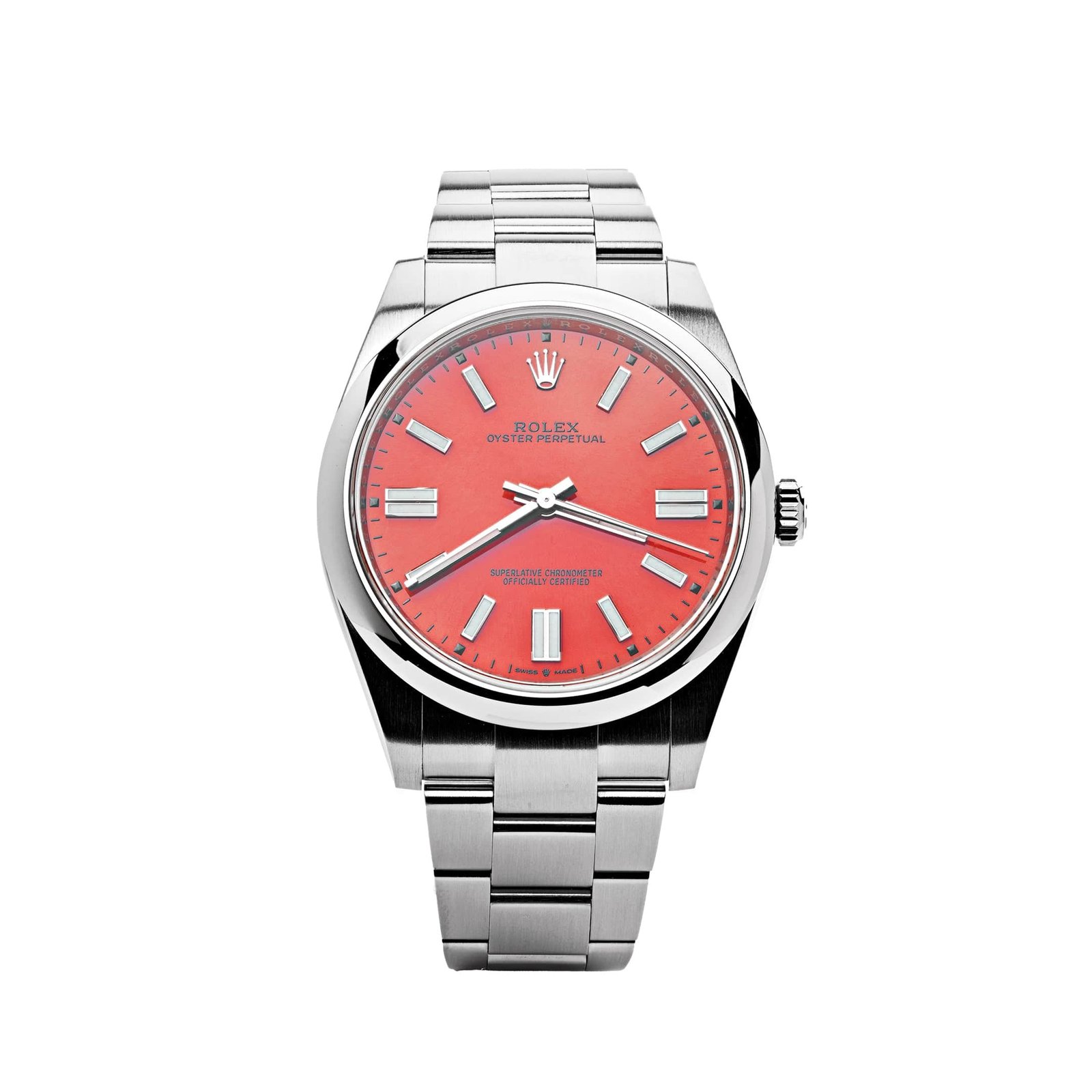 R01ex Oyster Perpetual 41 124300 Stainless Steel Red Dial (2021)