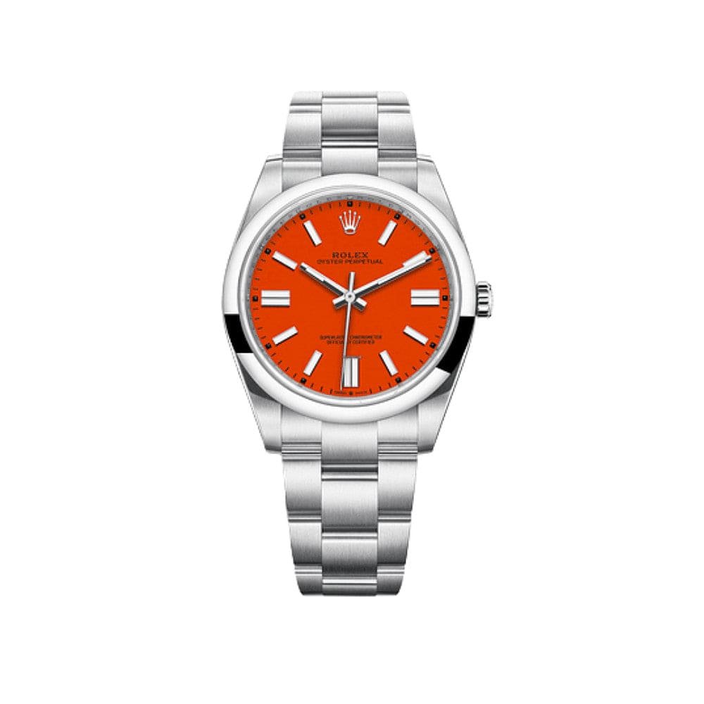 R01ex Oyster Perpetual 36 126000 Stainless Steel Coral Red Dial