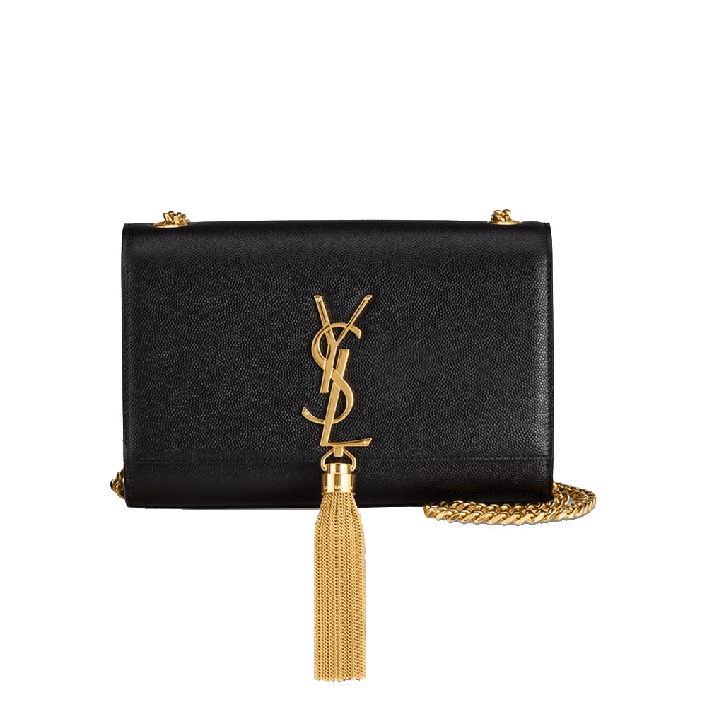 Sa1nt Lau*nt Kate Small Tassel Y51 Wallet on Chain in Grained Leather
