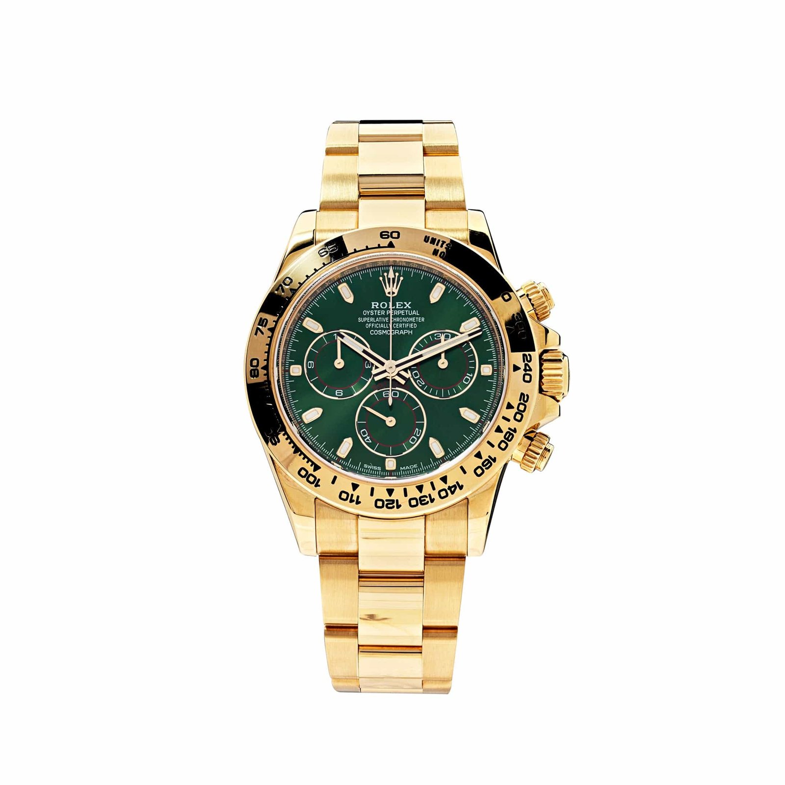 R01ex Daytona 116508 ‘John Mayer’ Yellow Gold Green Dial (2019)