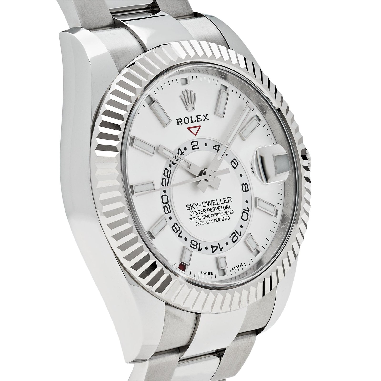 R01ex Sky-Dweller 326934 Stainless Steel White Dial Oyster