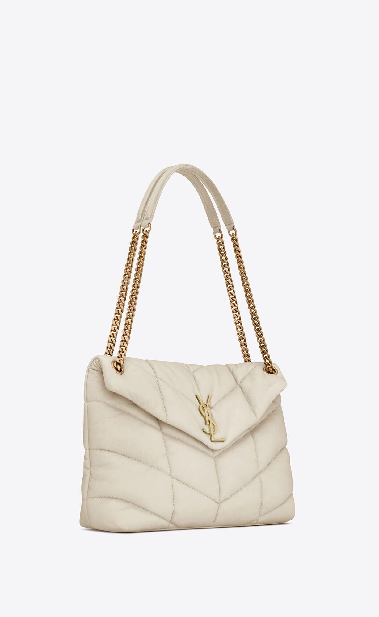Sa1nt Lau*nt PUFFER MEDIUM BAG IN QUILTED NAPPA LEATHER
