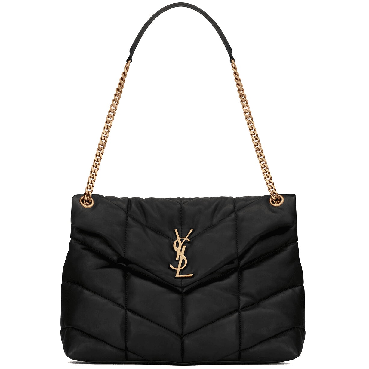 Sa1nt Lau*nt PUFFER MEDIUM BAG IN QUILTED NAPPA LEATHER