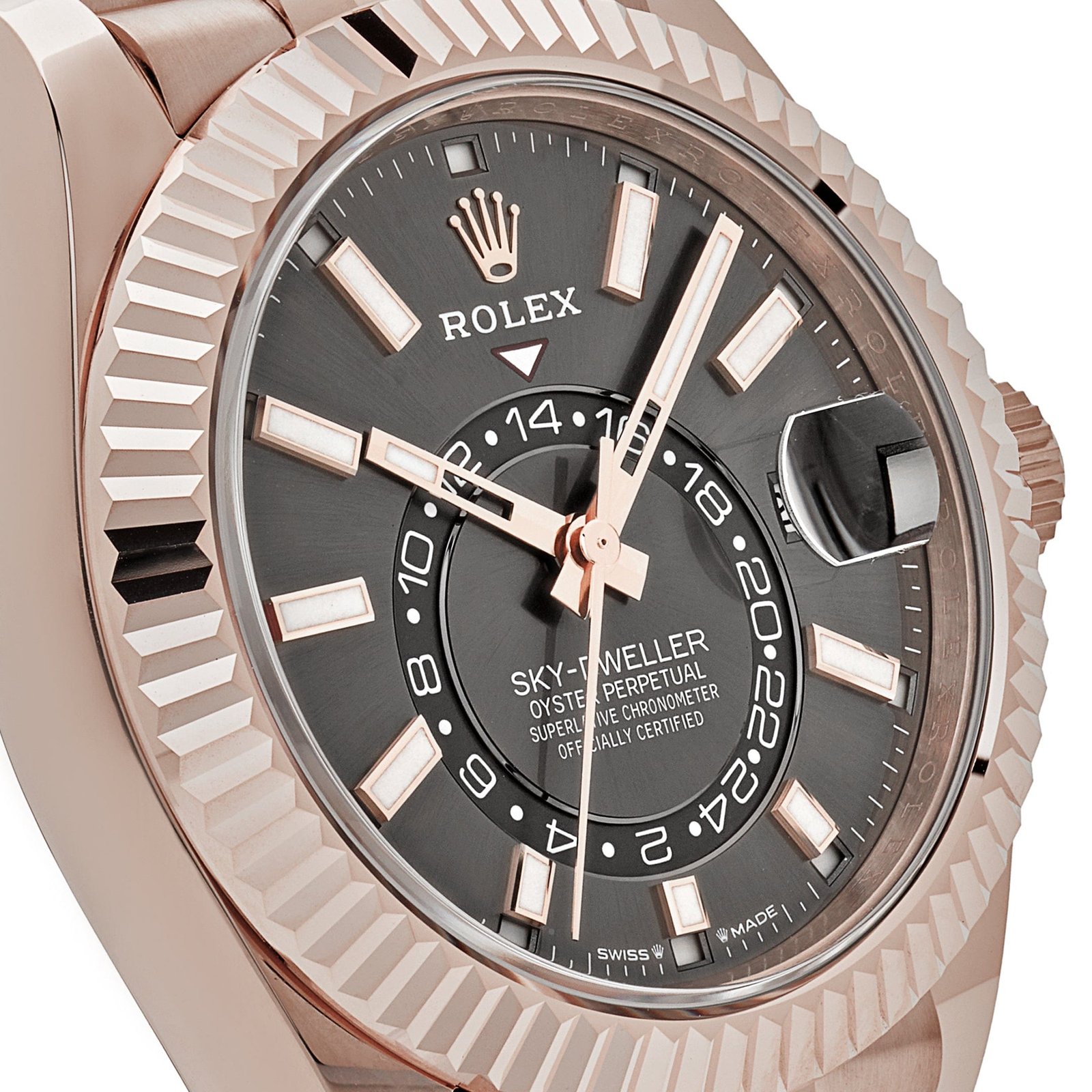 R01ex Sky-Dweller 336935 Everose Gold Slate Dial Jubilee