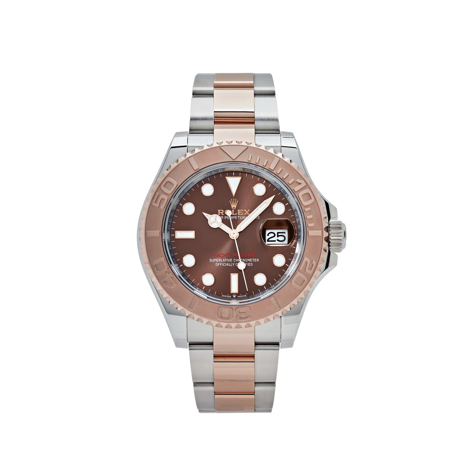 R01ex Yacht-Master 40 126621 Stainless Steel Rose Gold Chocolate Dial (2024)