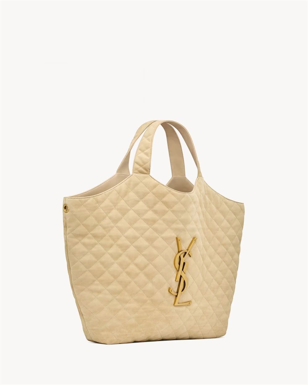 Sa1nt Lau*nt Nubuck Suede Quilted Maxi Icare Shopping
