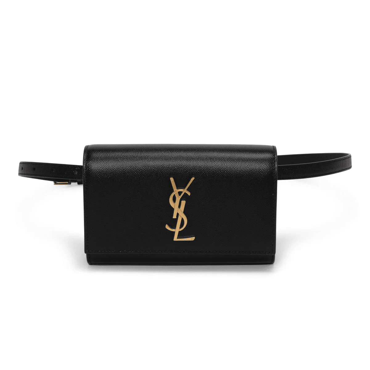 Sa1nt Lau*nt Black Grain de Poudre Kate Belt Bag