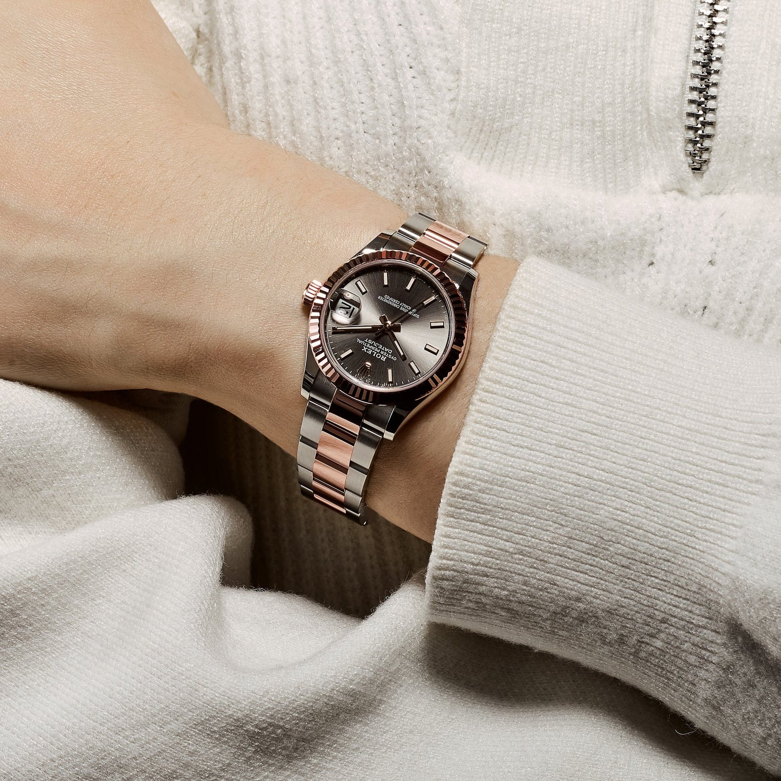 R01ex Datejust 31 278271 ‘Ladies’ Rose Gold Stainless Steel Slate Dial Oyster (2025)