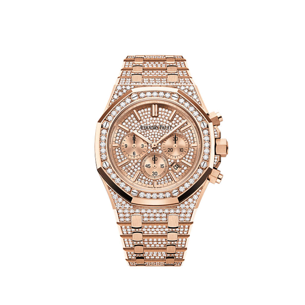 Audemars P1g*et Royal Oak 26333OR.ZZ.1220OR.01 Chronograph Rose Gold D1am0nd Set (2021)