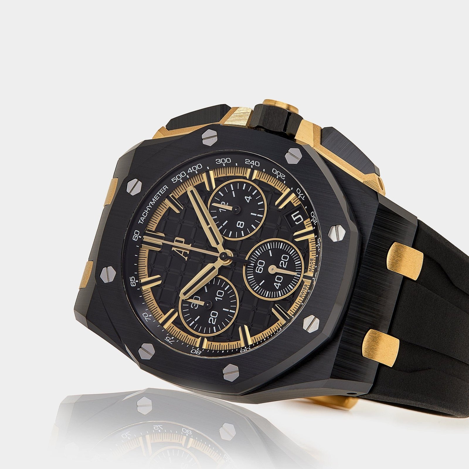 Audemars P1g*et Royal Oak Offshore 26420CE.OO.A127CR.01 Chronograph Black Ceramic Yellow Gold Black Dial