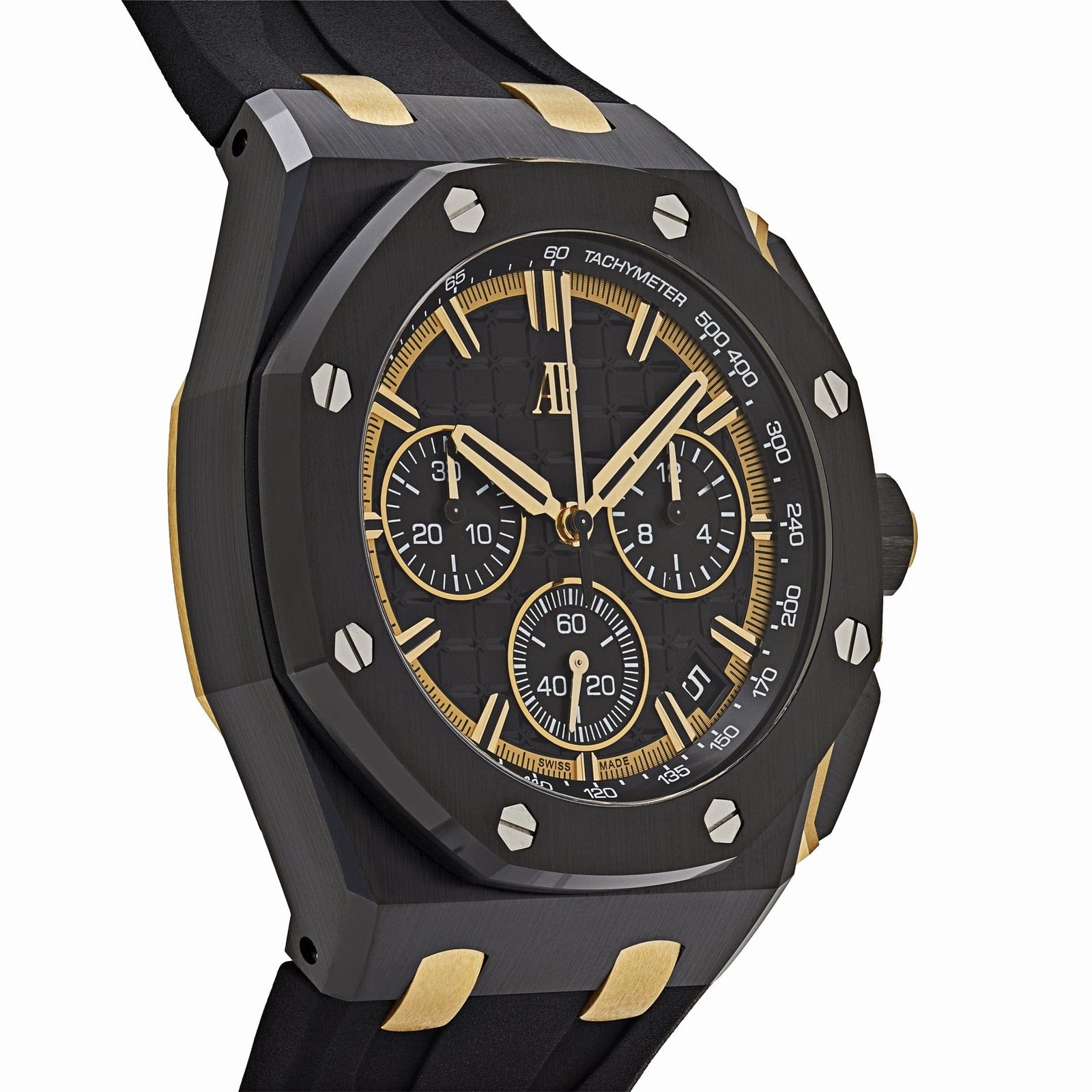 Audemars P1g*et Royal Oak Offshore 26420CE.OO.A127CR.01 Chronograph Black Ceramic Yellow Gold Black Dial
