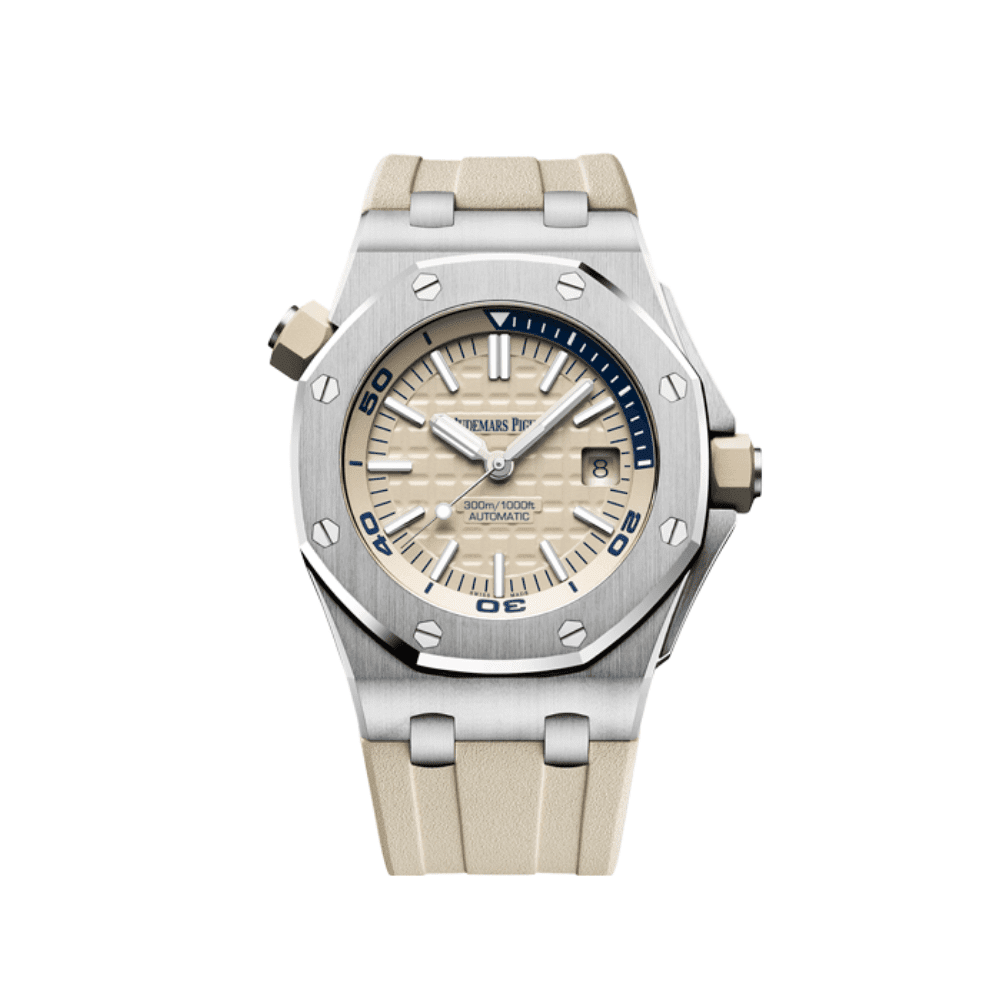 Audemars P1g*et Royal Oak Offshore 15710ST.OO.A085CA.01 Diver Stainless Steel Beige Dial