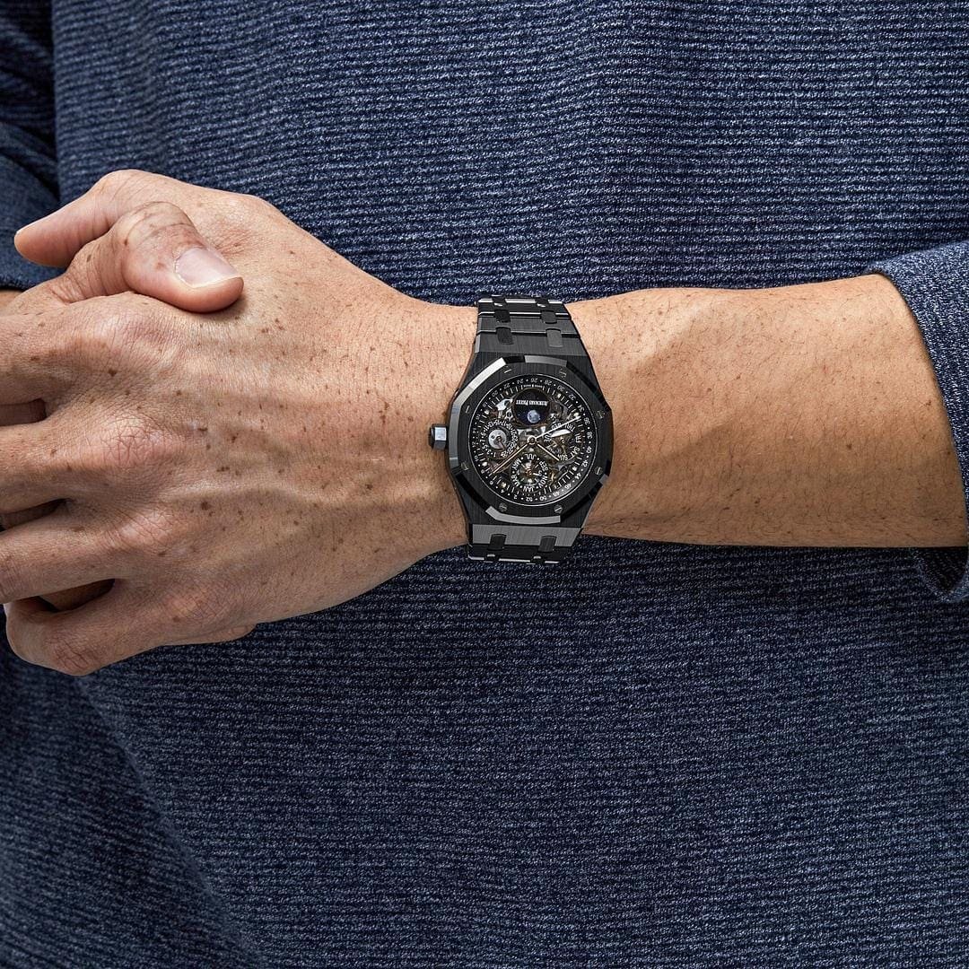 Audemars P1g*et Royal Oak Perpetual Calendar 26585CE.OO.1225CE.01 Black Ceramic Openworked