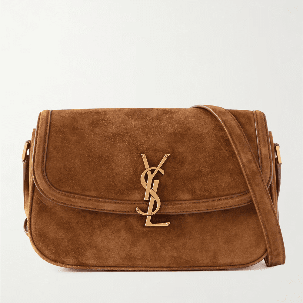 Sa1nt Lau*nt Solferino medium suede shoulder bag