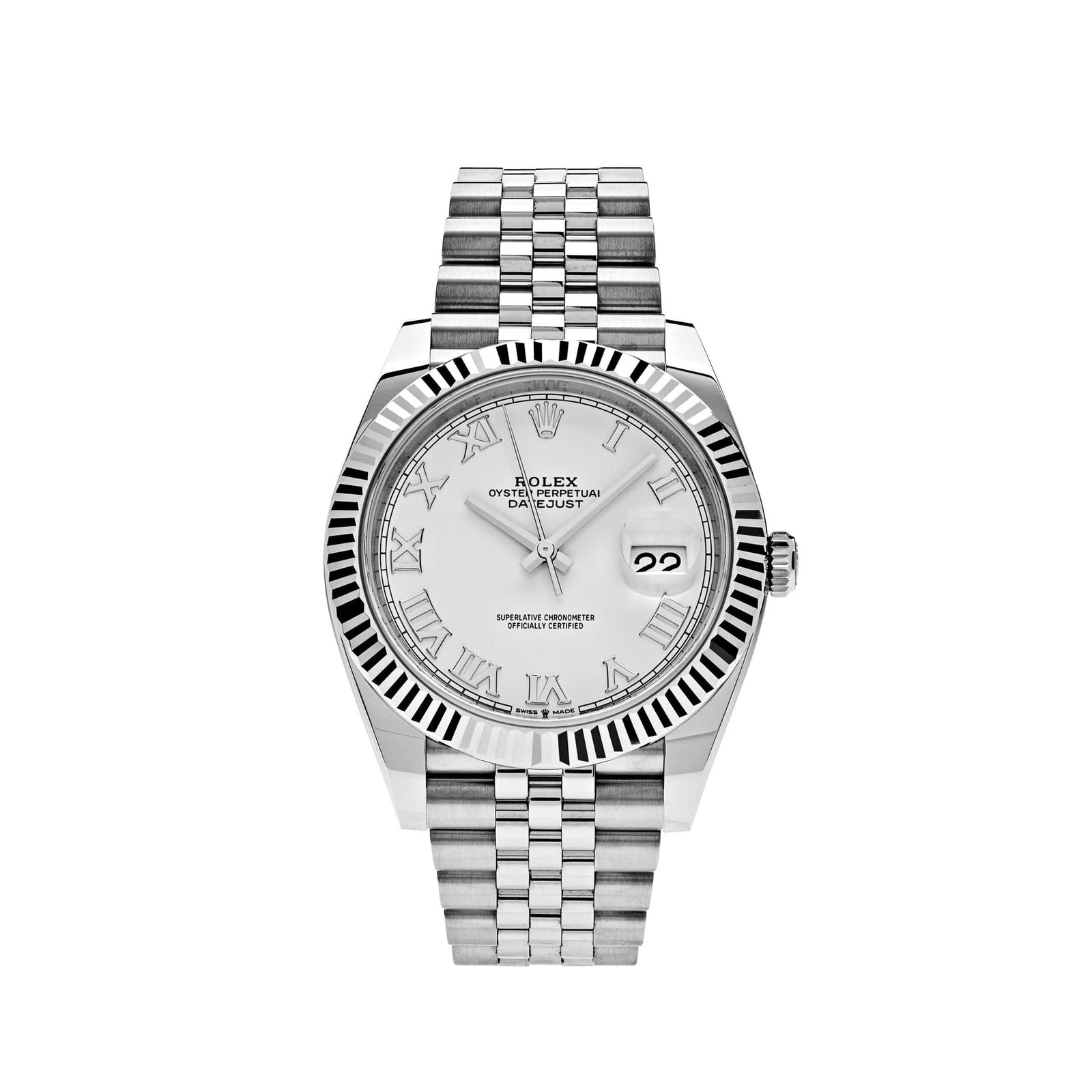 R01ex Datejust 41 126334 Stainless Steel White Dial Jubilee