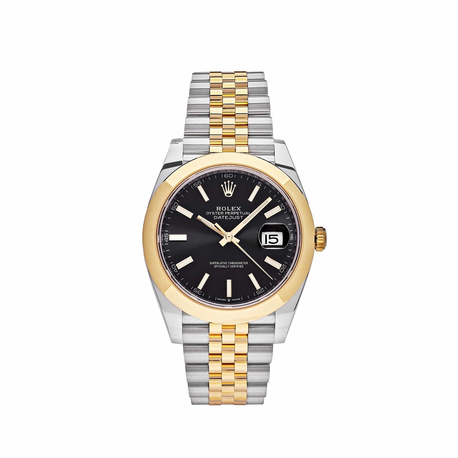 R01ex Datejust 41 126303 Stainless Steel Yellow Gold Black Dial Jubilee (2022)