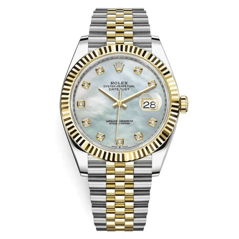 R01ex Datejust 126333 White MOP D1am0nd Jubilee 41mm