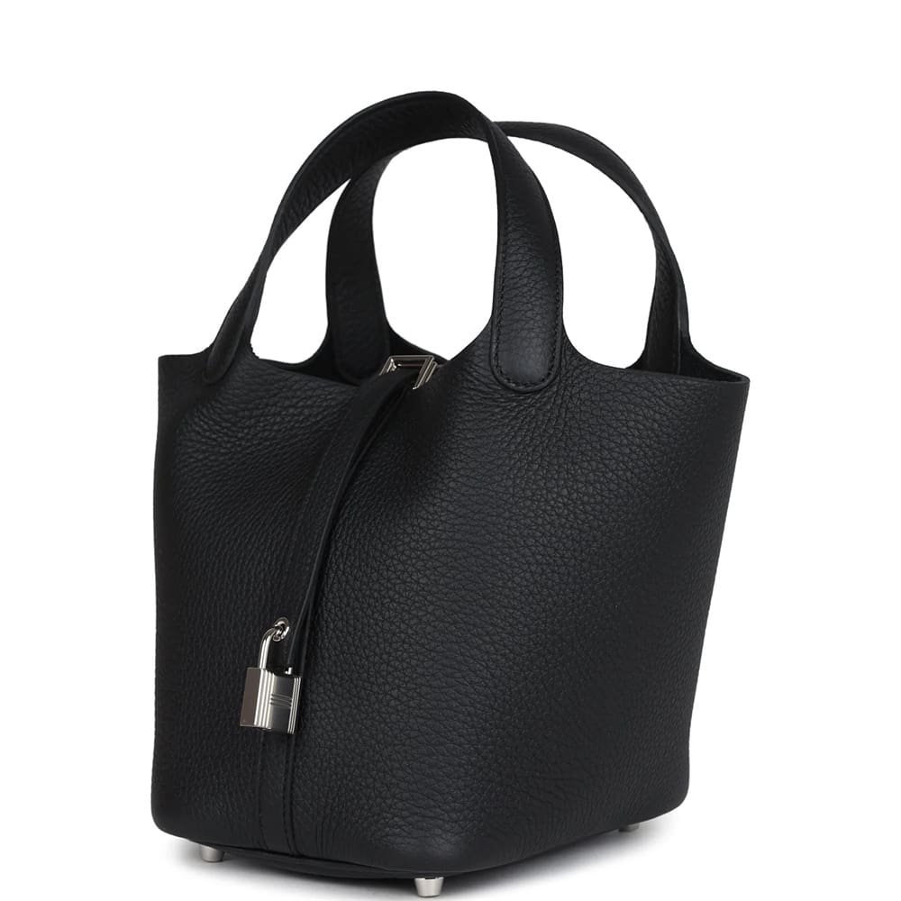 H**me5 Picotin Lock 18 Black Clemence Palladium Hardware
