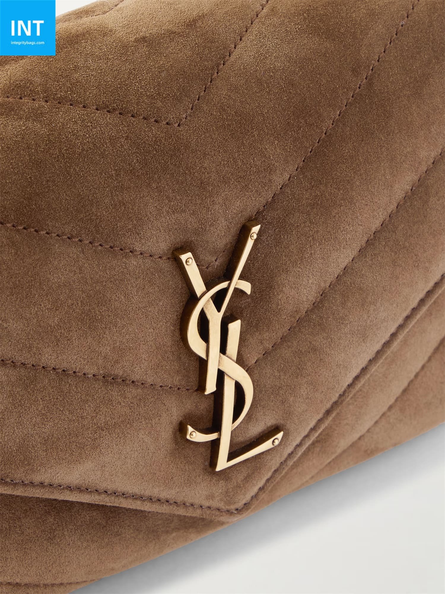 Sa1nt Lau*nt Loulou quilted suede shoulder bag