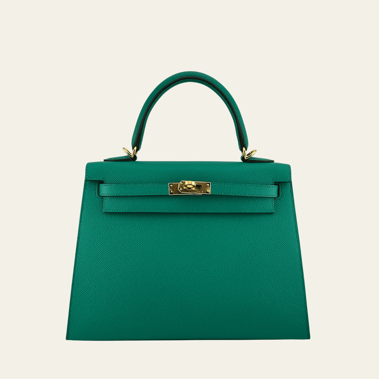 H**me5 Vert Jade Kelly 25 Sellier Epsom Gold Hardware