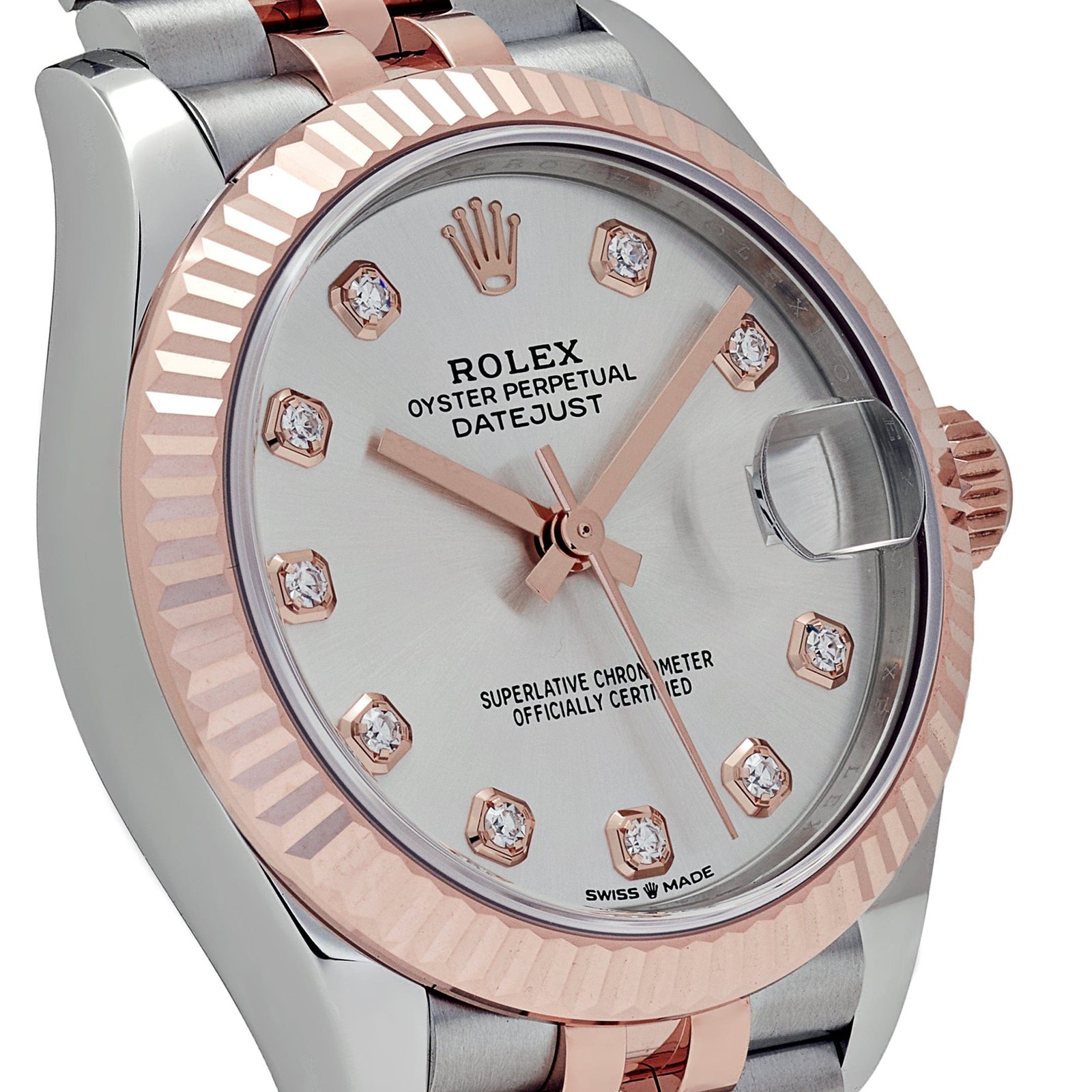 R01ex Datejust 31 278271 ‘Ladies’ Stainless Steel Rose Gold Silver D1am0nd Dial (2025)