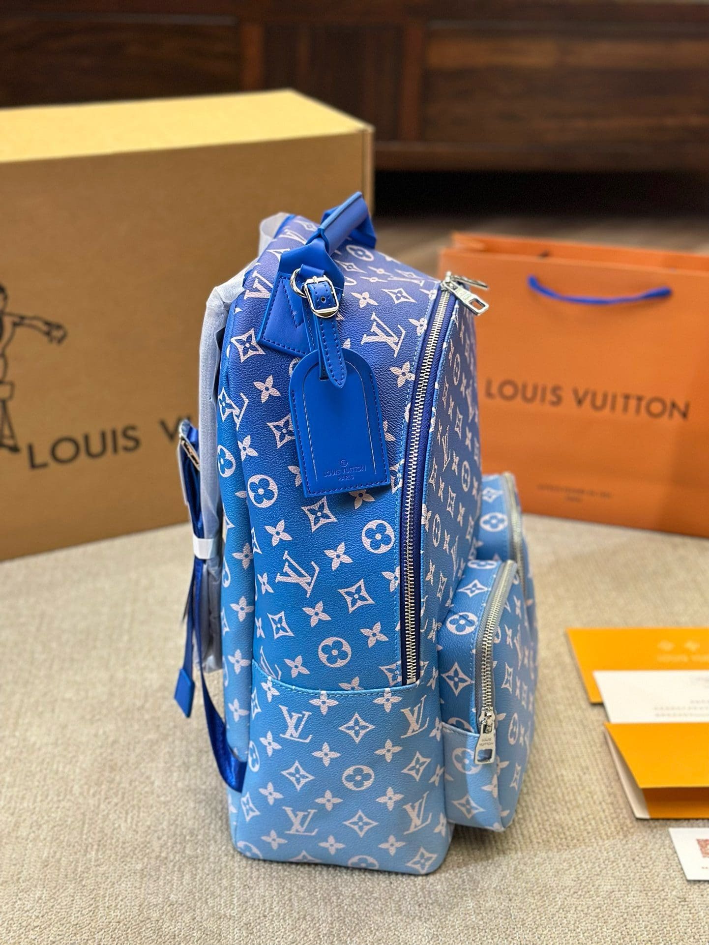 L0vis Vvtt0n Backpack Multipocket Clouds Monogram Blue M45441